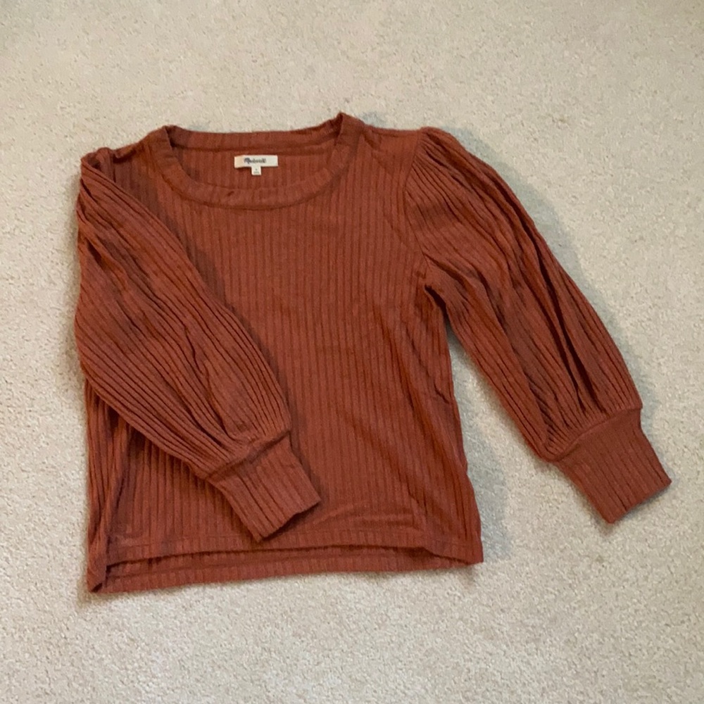 VGUC Madewell Puff-Sleeve Sweater